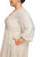 Plus Size Sequined Long-Sleeve Tiered Dress