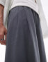 Topman smart drape wide leg trousers trouser in charcoal