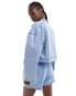 ONLY denim biker jacket in light blue