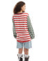 Free People oversized long sleeve striped t-shirt