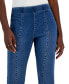 Juniors' Seam-Front Pull-On Flare Jeans