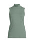 Plus Size Lightweight Jersey Skimming Sleeveless Mock Neck