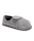 Men's Softones By Unisex Adjustable Velour Slipper, Grey, M (W- 10-12 M- 7-9)