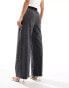 River Island straight leg trouser in dark grey