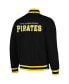 Men's Black Pittsburgh Pirates Secret Weapon Satin Full-Snap Jacket