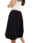 ASOS DESIGN cotton bubble midi skirt in black