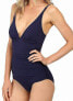 Tommy Bahama 256091 Women Over-the-Shoulder V-Neck One-Piece Swimsuit Size 8