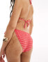 & Other Stories tie waist bikini bottom in pink stripe