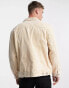 Weekday milton oversized washed cord jacket in cream