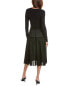 Theory Wool-Blend Midi Dress Women's Black P