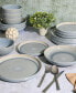 Elite Juno Moon Double Bowl Reactive 16 Piece Dinnerware Set, Service for 4