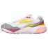 Puma RsMetric Lace Up Womens Grey, Pink, White, Yellow Sneakers Casual Shoes 39