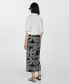 Women's Slit Detail Printed Skirt