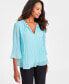 Women's Pleated Chiffon Flutter-Sleeve Top, XS-4X, Created for Macy's