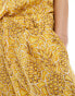 ONLY high waisted short co-ord in yellow pineapple print