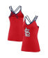 Women's Red St. Louis Cardinals Barrel It Up Cross Back V-Neck Tank Top