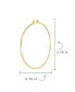 Minimalist Lightweight Round Thin Tube Big Large Hoop Earrings For Women Yellow Gold Plated Brass 2.75 Inch Diameter