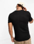 Pull&Bear muscle fit t-shirt in black