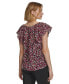 Women's Printed Short-Sleeve Blouse