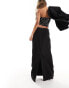 NA-KD x Claire Rose tailored maxi skirt in black