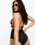 ASOS DESIGN Maya mix and match high waist bikini bottom in black - BLACK