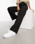 ASOS DESIGN barrel leg chino trouser in black