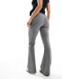 ONLY high waisted flared trousers in grey melange