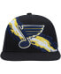 Men's Black St. Louis Blues Vintage-Like Paintbrush Snapback Hat