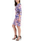 Women's Floral-Print Ruched Sheath Dress