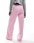 Object tailored wide leg trousers in pink