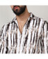 Men's Beige & Black Ombre Strokes Shirt