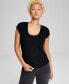 Women's Scoop-Neck Cap-Sleeve Tee, Created for Macy's