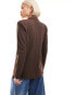 JDY oversized blazer in chocolate brown