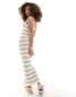 4th & Reckless como boucle knit bandeau beach dress in cream