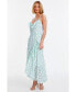 Women's Chiffon Jacquard Strappy Maxi Dress