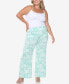 Plus Size Floral Paisley Palazzo Pants