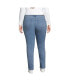 Plus Size Mid Rise Straight Leg Blue Jeans