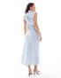 Ghospell Sana gingham maxi dress in light blue