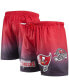 Men's Black, Red Tampa Bay Buccaneers Ombre Mesh Shorts