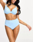 Peek & Beau Fuller Bust Exclusive mix & match scalop underwire bikini top in pastel blue