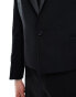 ASOS DESIGN slim cropped tuxedo suit jacket in black