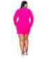 Plus Size Raven Faux Wrap Bodycon Dress