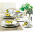 Lemon Design Square Dinnerware Set, 20 Piece