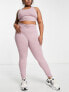 South Beach Plus ruched waistband leggings in violet