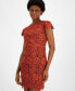 Women's Round-Neck Lace Short-Sleeve Sheath Dress