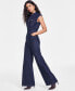 Women's Wide-Leg Denim Jumpsuit, Created for Macy's