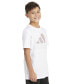 Big Boys Short Sleeve Two-Color Logo T-Shirt