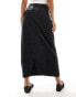 ONLY jersey midi skirt in acid wash black