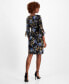 Petite Printed Side Tab Sheath Dress