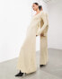 ASOS EDITION long sleeve scoop neck knitted maxi dress in ivory